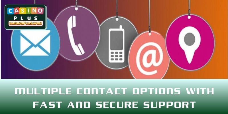 Multiple contact options with fast and secure support